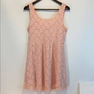 Ambiance Woman’s Pink Lace Low Back Dress Size L